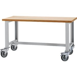 Schäfer Shop Select Werkbank, fahrbar, B 1500 x T 700 x H 835 mm, weißaluminium RAL 9006 Schäfer Shop Select Werkbank, fahrbar, B 1500 x T 700 x H 835 mm, weißaluminium RAL 9006