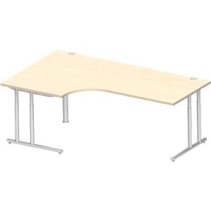 Schäfer Shop Select Winkelschreibtisch COMBITEC, 90° Winkel links, C-Fuß, B 2000 x T 1200/800 x H 677-817 mm, Ahorn/weißalu Schäfer Shop Select Winkelschreibtisch COMBITEC, 90° Winkel links, C-Fuß, B 2000 x T 1200/800 x H 677-817 mm, Ahorn/weißalu