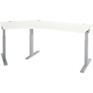Schäfer Shop Select Winkelschreibtisch ERGO-T 2.0, 135° Winkel, Ansatz links, T-Fuß, B 2165 x T 800 x H 675-895 mm, weiß/weißalu Schäfer Shop Select Winkelschreibtisch ERGO-T 2.0, 135° Winkel, Ansatz links, T-Fuß, B 2165 x T 800 x H 675-895 mm, weiß/weißalu