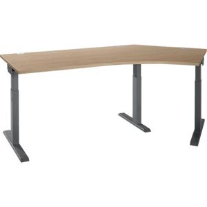 Schäfer Shop Select Winkelschreibtisch ERGO-T 2.0, 135° Winkel, Ansatz rechts, T-Fuß, B 2165 x T 800 x H 675-895 mm, Eiche/anthrazit Schäfer Shop Select Winkelschreibtisch ERGO-T 2.0, 135° Winkel, Ansatz rechts, T-Fuß, B 2165 x T 800 x H 675-895 mm, Eiche/anthrazit