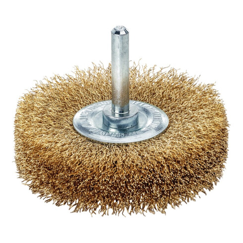 Schaftrundbürste D.80mm Schaft 6mm Drahtstärke 0,2mm MS 12mm 15000min-¹
