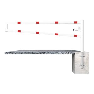 Schake Drehbare Wegesperre + selbsteinrastender Verriegelung 1,50m + Dreikantverschluß Drehpfosten: Ø 102mm, Schrankenarm: 60x40mm, zum Einbetonieren, Schake Drehbare Wegesperre + selbsteinrastender Verriegelung 1,50m + Dreikantverschluß Drehpfosten: Ø 102mm, Schrankenarm: 60x40mm, zum Einbetonieren,