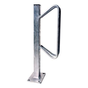 Schake Einzelparker zum Aufdübeln, Haltebügel aus 12 mm Rundstahl, Standrohr 40×40 mm, Höhe 500 mm Überflur