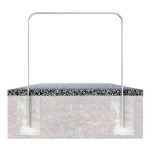 Schake Flachstahlbügel 50x12mm, in gebogener Ausführung Breite: 750mm Gesamthöhe:1200 mm ohne Querholm, beschichtet Schake Flachstahlbügel 50x12mm, in gebogener Ausführung Breite: 750mm Gesamthöhe:1200 mm ohne Querholm, beschichtet
