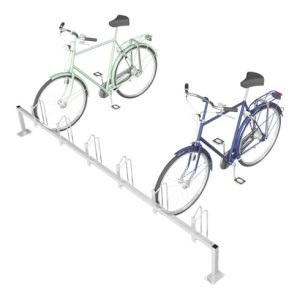 Schake Reihenparker Wandbefestigung zum Andübeln Gesamtlänge 3000 mm, 6 Einstellplätze, Fahrradeinstellung links oder rechts 45°, verzinkt Schake Reihenparker Wandbefestigung zum Andübeln Gesamtlänge 3000 mm, 6 Einstellplätze, Fahrradeinstellung links oder rechts 45°, verzinkt