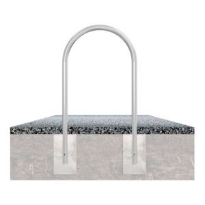 Schake Rundbügel Ø 48 x 2,5 mm Breite: 650 mm, Höhe: 1200 mm ohne Querholm, beschichtet, RAL 6005, zum Einbetonieren Schake Rundbügel Ø 48 x 2,5 mm Breite: 650 mm, Höhe: 1200 mm ohne Querholm, beschichtet, RAL 6005, zum Einbetonieren