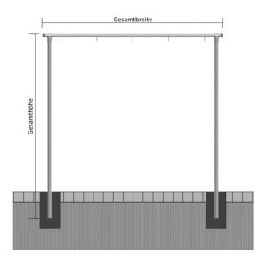 Schake Wäschetrockengerüst Ø48mm, Querstange 2,50m, 5 Haken einseitig, gebogen Schake Wäschetrockengerüst Ø48mm, Querstange 2,50m, 5 Haken einseitig, gebogen