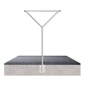 Schake Wäschetrockengerüst Y, Form, Ø 60mm bestehend aus : Querrohr + 8 Rundstiften Ø 10 x 40 mm Gesamtbreite: 1500 mm Gesamthöhe: 2500 mm + Erdanker, feuerverzinkt Schake Wäschetrockengerüst Y, Form, Ø 60mm bestehend aus : Querrohr + 8 Rundstiften Ø 10 x 40 mm Gesamtbreite: 1500 mm Gesamthöhe: 2500 mm + Erdanker, feuerverzinkt