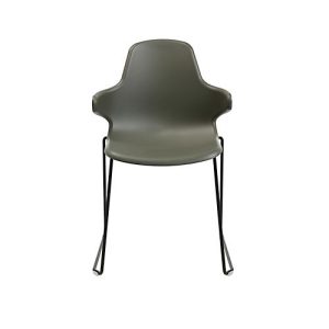 Schalenstuhl Topstar T2020, Kufengestell, ergonomische Sitzschale, stapelbar bis 4 Stück, Sitzhöhe 450 mm, 2er-Set, mit Armlehnen, grau/schwarz Schalenstuhl Topstar T2020, Kufengestell, ergonomische Sitzschale, stapelbar bis 4 Stück, Sitzhöhe 450 mm, 2er-Set, mit Armlehnen, grau/schwarz