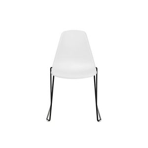 Schalenstuhl Topstar T2020, Kufengestell, ergonomische Sitzschale, stapelbar bis 4 Stück, Sitzhöhe 450 mm, 2er-Set, ohne Armlehnen, weiß/schwarz Schalenstuhl Topstar T2020, Kufengestell, ergonomische Sitzschale, stapelbar bis 4 Stück, Sitzhöhe 450 mm, 2er-Set, ohne Armlehnen, weiß/schwarz