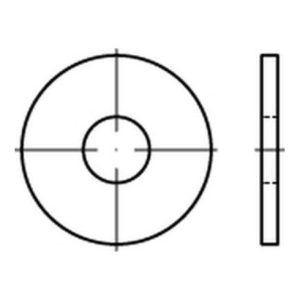 Scheibe DIN 9021/ISO 7093 15x44x3mm Edelstahl A4 blank Scheibe DIN 9021/ISO 7093 15x44x3mm Edelstahl A4 blank