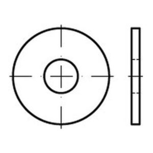 Scheibe DIN 9021/ISO 7093 4,3x12x1mm Stahl galvanisch verzinkt