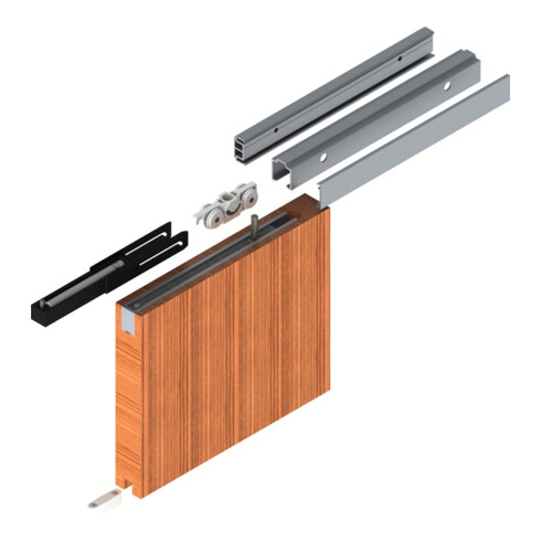 Schiebesyst.73 SmartAvantgarde 80kg 2500mm EV1 elox.HLT ab 35mm Kompletts.