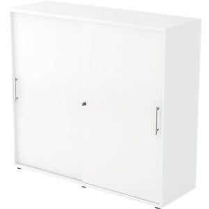 Schiebetürenschrank, 3 OH, B 1200 x T 400 x H 1100 mm, weiß/weiß Schiebetürenschrank, 3 OH, B 1200 x T 400 x H 1100 mm, weiß/weiß