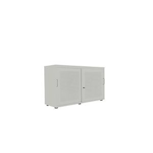 Schiebetürenschrank, Akustikfront, B 1200 mm, 2 OH, silber Schiebetürenschrank, Akustikfront, B 1200 mm, 2 OH, silber