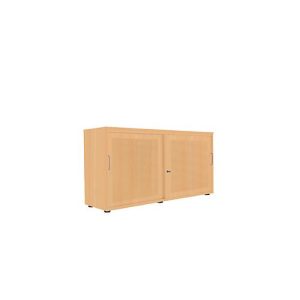 Schiebetürenschrank, Akustikfront, B 1350 mm, 2 OH, Buche-Dekor Schiebetürenschrank, Akustikfront, B 1350 mm, 2 OH, Buche-Dekor