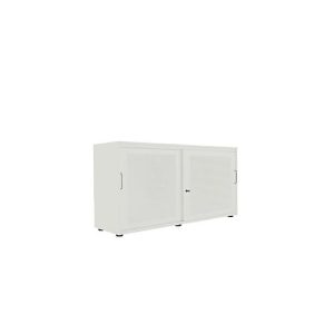 Schiebetürenschrank, Akustikfront, B 1350 mm, 2 OH, lichtgra Schiebetürenschrank, Akustikfront, B 1350 mm, 2 OH, lichtgra