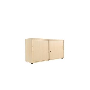 Schiebetürenschrank, B 1350 mm, 2 OH, Ahorn-Dekor Schiebetürenschrank, B 1350 mm, 2 OH, Ahorn-Dekor