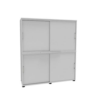 Schiebetürenschrank, B 1350 mm, 4 OH, weiß Schiebetürenschrank, B 1350 mm, 4 OH, weiß