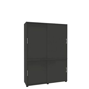 Schiebetürenschrank, B 1350 mm, 5 OH, graphit Schiebetürenschrank, B 1350 mm, 5 OH, graphit