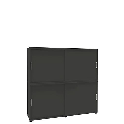 Schiebetürenschrank, B 1600 mm, 4 OH, graphit