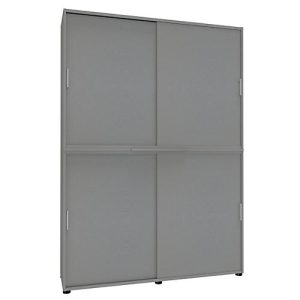 Schiebetürenschrank, B 1600 mm, 6 OH, silber Schiebetürenschrank, B 1600 mm, 6 OH, silber