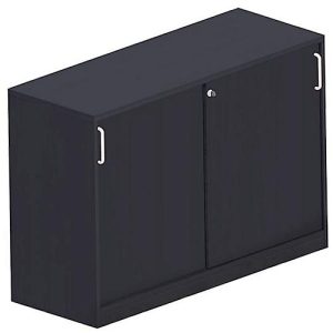 Schiebetürenschrank BEXXSTAR, 2 Ordnerhöhen, H 825 mm, schwarz Schiebetürenschrank BEXXSTAR, 2 Ordnerhöhen, H 825 mm, schwarz