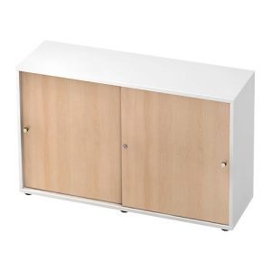 Schiebetürenschrank TOPAS LINE, 2 OH, weiß/Eiche Schiebetürenschrank TOPAS LINE, 2 OH, weiß/Eiche