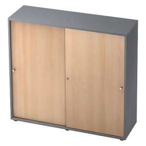 Schiebetürenschrank TOPAS LINE, 3 OH, graphit/Eiche Schiebetürenschrank TOPAS LINE, 3 OH, graphit/Eiche