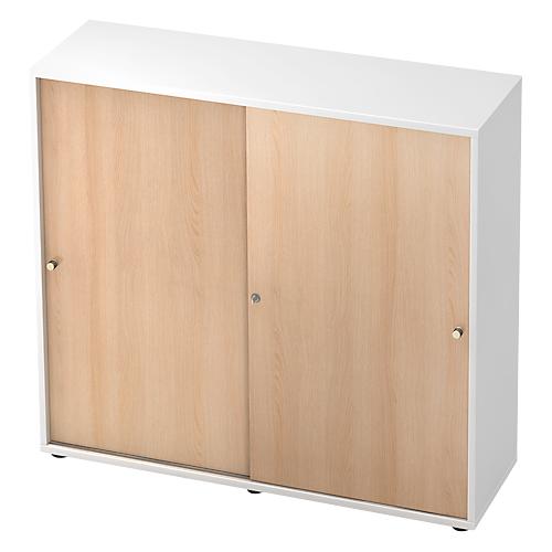 Schiebetürenschrank TOPAS LINE, 3 OH, weiß/Eiche