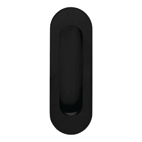Schiebetürmuschel 4476 VA schwarz ov.bl.L.120mm B.40mm INTERSTEEL