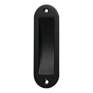 Schiebetürmuschel Alu.schwarz pulv.ov.2xD.5mm L.120mm B.40mm HERMETA Schiebetürmuschel Alu.schwarz pulv.ov.2xD.5mm L.120mm B.40mm HERMETA