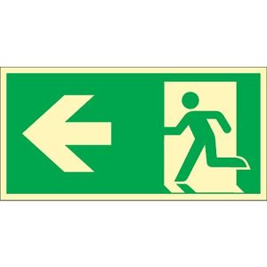 Schild Rettungsweg, linksweisend, HLA 160 Schild Rettungsweg, linksweisend, HLA 160