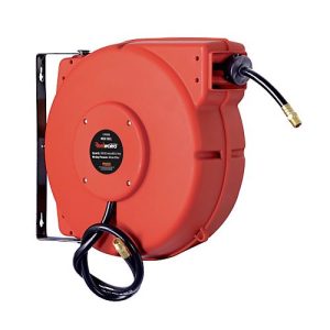 Schlauchaufroller CEMO, Kunststoff, für Druckluft, geschlossen, max. 20 bar, Schlauchlänge 15m, B 500 x T 420 x H 210 mm Schlauchaufroller CEMO, Kunststoff, für Druckluft, geschlossen, max. 20 bar, Schlauchlänge 15m, B 500 x T 420 x H 210 mm