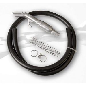 Schlauchgarnitur für Handpumpe Typ K 10 C, elektrisch leitfähig, DN 19 x 4, mit Auslaufventil AV 20 und Knickschutzfeder, Länge 4 m Schlauchgarnitur für Handpumpe Typ K 10 C, elektrisch leitfähig, DN 19 x 4, mit Auslaufventil AV 20 und Knickschutzfeder, Länge 4 m
