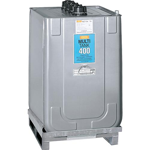 Schmierstofftank Multi-Tank, für Frisch- & Gebrauchtöl, inkl. verzinkter Auffangwanne, HDPE, 400 l Kapazität