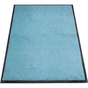 Schmutzfangmatte miltex Eazycare Style, eckig, antistatisch, UV-beständig, waschbar, High-Twist-Nylon & Niltrilgummi, 800 x 1200 mm, pastellblau Schmutzfangmatte miltex Eazycare Style, eckig, antistatisch, UV-beständig, waschbar, High-Twist-Nylon & Niltrilgummi, 800 x 1200 mm, pastellblau