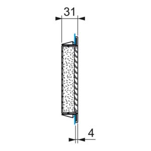 Schneider Electric Austrittsfilter 125x125mm RAL7035 NSYCAG125LPF