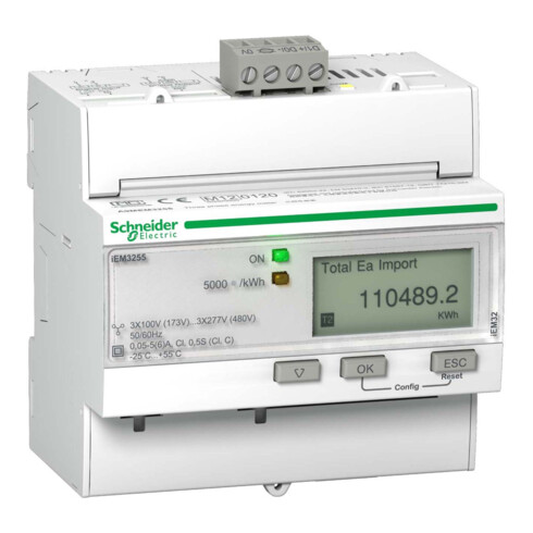 Schneider Electric Energiezähler IEM3255 3P+N 5A Modbus Mid A9MEM3255