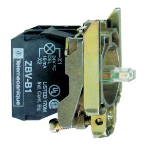 Schneider Electric Hilfsschalterblock 1S 1Ö m.LED-M,ws 24V ZB4BW0B15