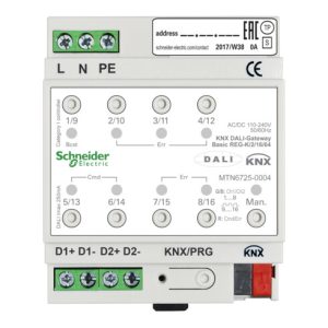 Schneider Electric KNX DALI-Gateway Basic REG-K/2/16/64 2Kanal MTN6725-0004 Schneider Electric KNX DALI-Gateway Basic REG-K/2/16/64 2Kanal MTN6725-0004