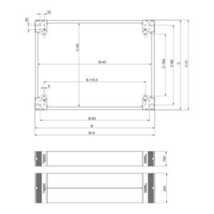 Schneider Electric Sockel-Frontteil SF/SM 200x1600mm NSYSPF16200
