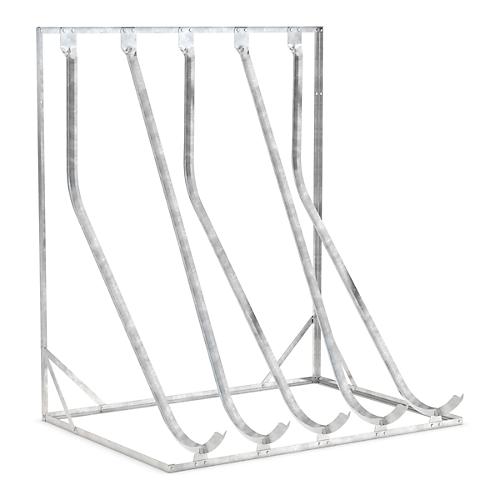 Schräghochparker WSM, 1-seitig, für Reifen bis B 60 mm, B 1750 x T 1467 x H 2010 mm, Stahl verzinkt, 5 Einhängeplätze