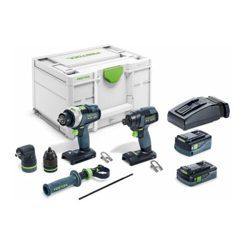 Festool Akku-Schrauber- und Bohrer-Set TID 18 5,0/4,0-Set TPC 18/4