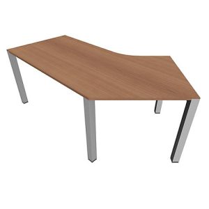 Schreibtisch 135° SOLUS PLAY, 4-Fuß, Freiform, Ansatz links, B 2165 x T 800 x H 720 – 820 mm, Kirsche Romana Schreibtisch 135° SOLUS PLAY, 4-Fuß, Freiform, Ansatz links, B 2165 x T 800 x H 720 – 820 mm, Kirsche Romana