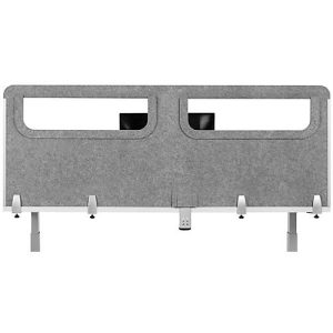 Schreibtisch-Akustik-Trennwand BE Safety Screen Rückwand, mit Acrylfenster, Dicke 10 mm, B 1800 x H 600 mm, hellgrau Schreibtisch-Akustik-Trennwand BE Safety Screen Rückwand, mit Acrylfenster, Dicke 10 mm, B 1800 x H 600 mm, hellgrau