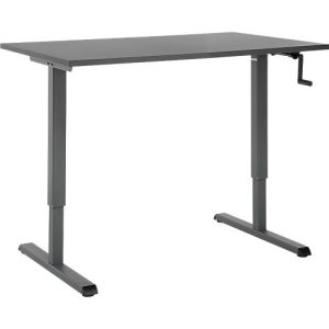 Schreibtisch Multiflex, manuell höhenverstellbar mit Kurbel, B 1200 x T 800 x H 700-1180 mm, graphit/anthrazit