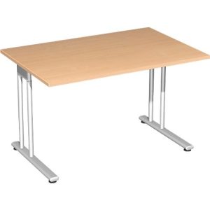 Schreibtisch PALENQUE, C-Fuß, Rechteck, B 1200 x T 800 x H 720 mm, Buche Schreibtisch PALENQUE, C-Fuß, Rechteck, B 1200 x T 800 x H 720 mm, Buche