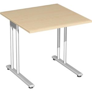 Schreibtisch PALENQUE, C-Fuß, Rechteck, B 800 x T 800 x H 720 mm, Ahorn Schreibtisch PALENQUE, C-Fuß, Rechteck, B 800 x T 800 x H 720 mm, Ahorn
