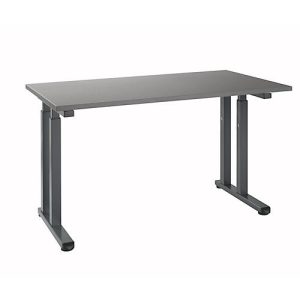 Schreibtisch Set Up, Rechteck, C-Fuß, B 1300 x T 650 x H 685-820 mm, graphit/graphit Schreibtisch Set Up, Rechteck, C-Fuß, B 1300 x T 650 x H 685-820 mm, graphit/graphit